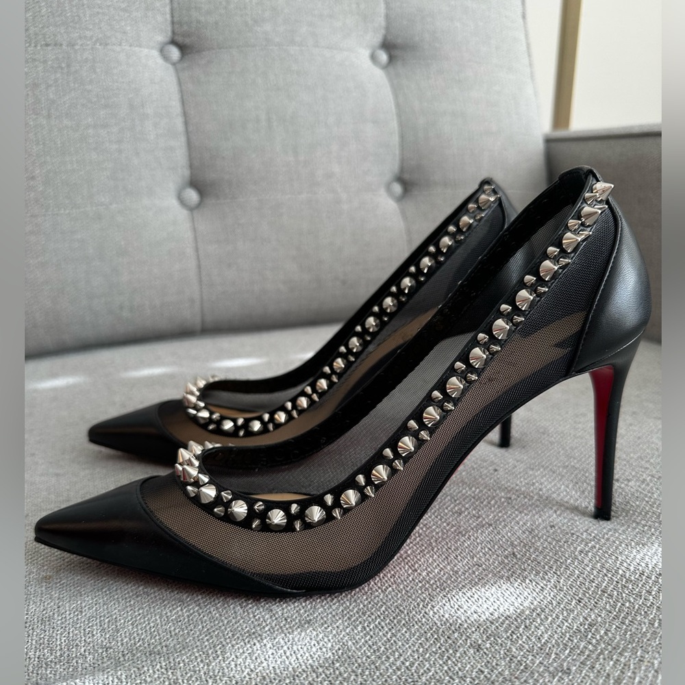 Christian Louboutin Galativi Spikes 85 Nappa 39 Worn Once! - Picture 4 of 10